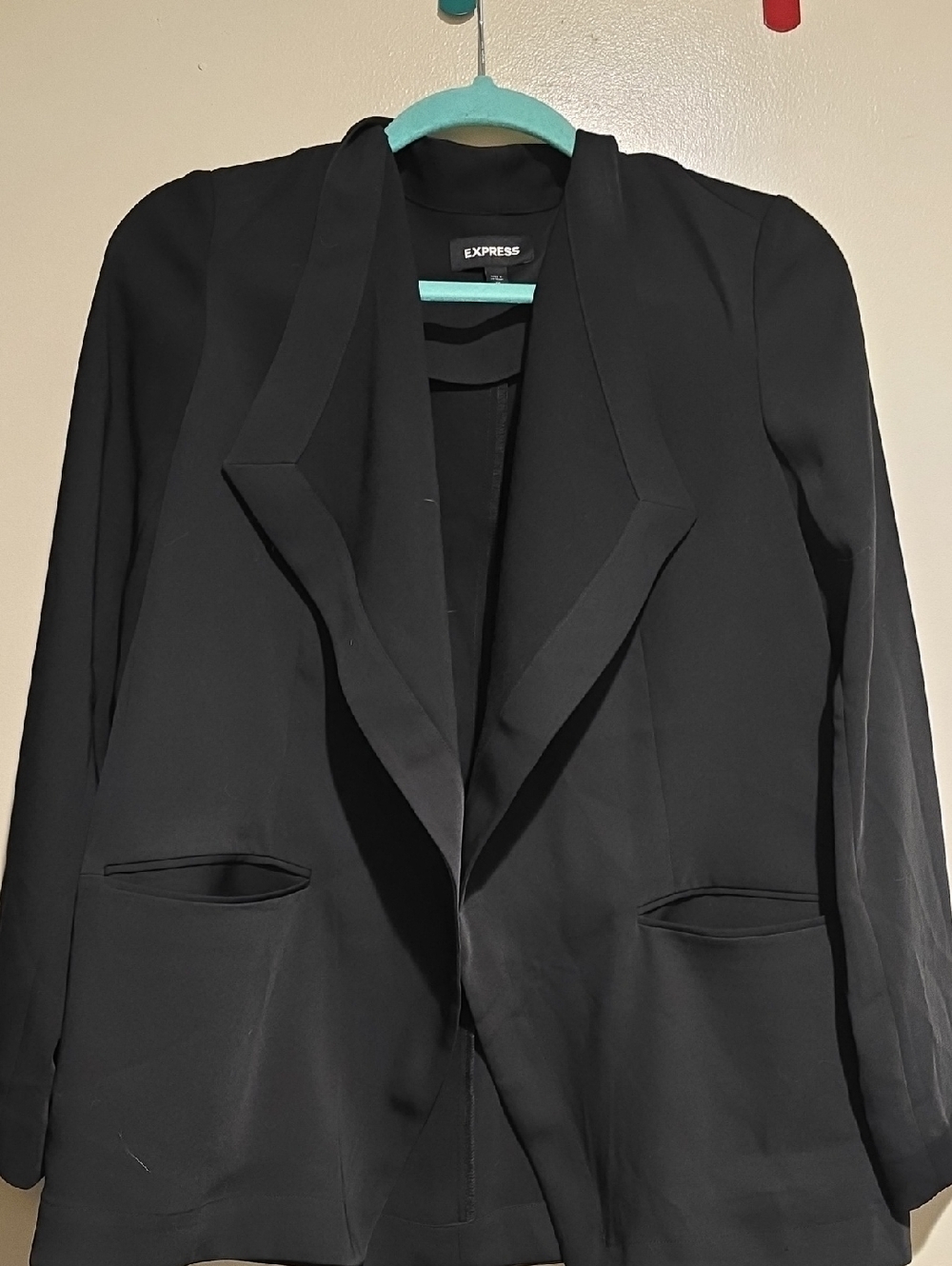 Express Black Open-Front Blazer Jacket